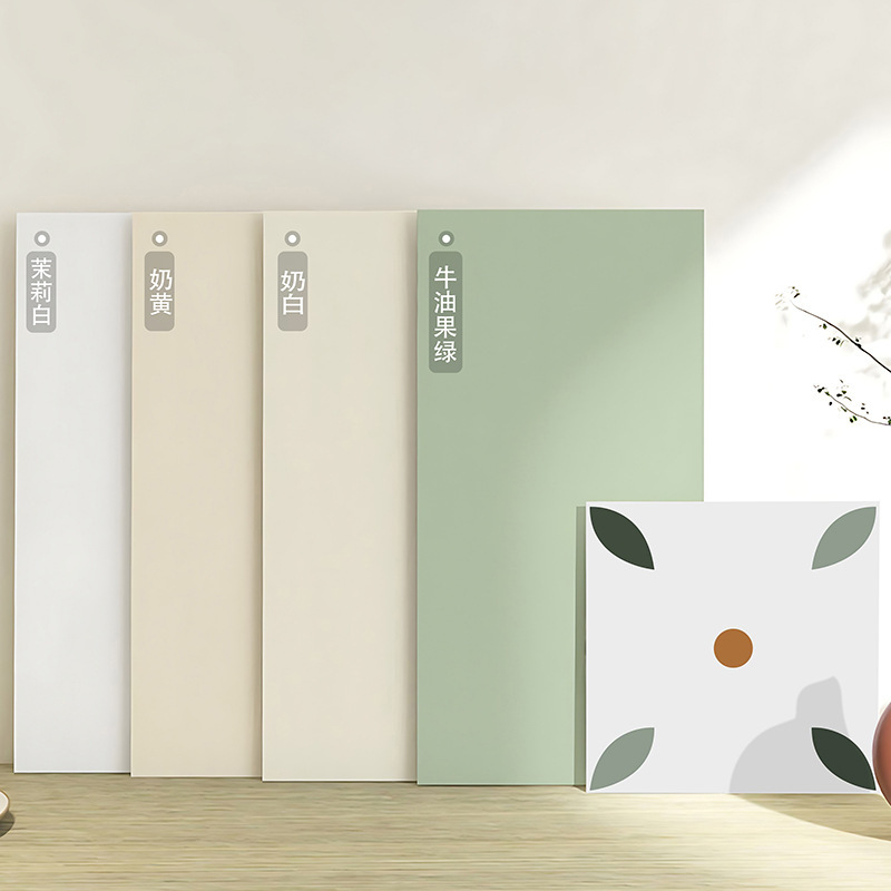 Avocado Green Bathroom Tiles, All-Ceramic Soft Light Colored Wall Tiles 400X800, Kitchen and Bathroom Solid Color Tiles