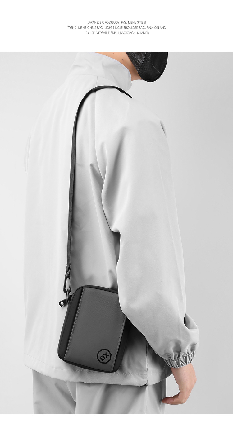 Men's crossbody bag with a high-end feel, small men's bag, travel bag, backpack, double-shoulder bag, multi-purpose men's crossbody bag undefined