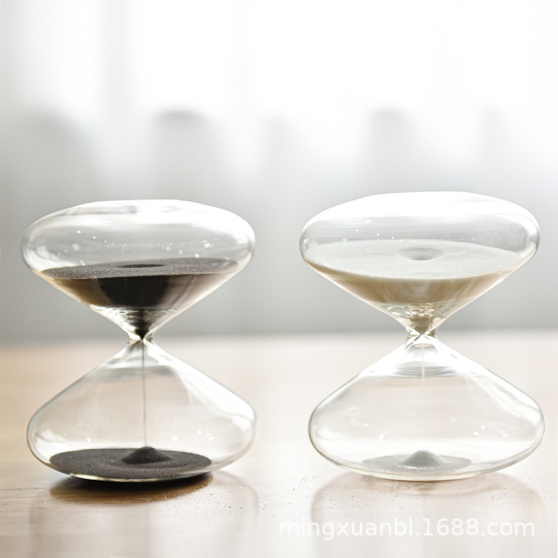 Cristal creativo ovni reloj de arena temporizador 30 minutos decoración del hogar temporada de graduación regalo de San Valentín