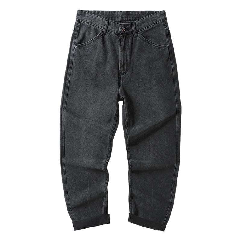 Xxbro ropa de hombre # pantalones de papá de todos los partidos de moda pantalones vaqueros de terciopelo lavados sueltos pantalones rectos de pierna ancha viejos para hombres