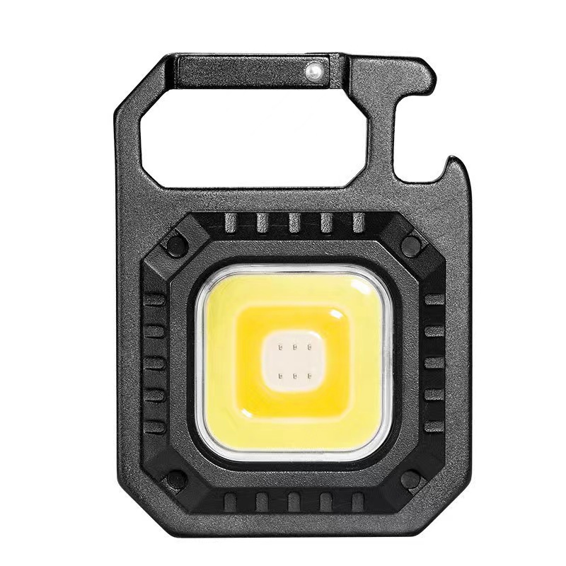 USB mini llavero luz de trabajo COB de alto brillo luz de campamento portátil multifuncional luz portátil al aire libre de emergencia