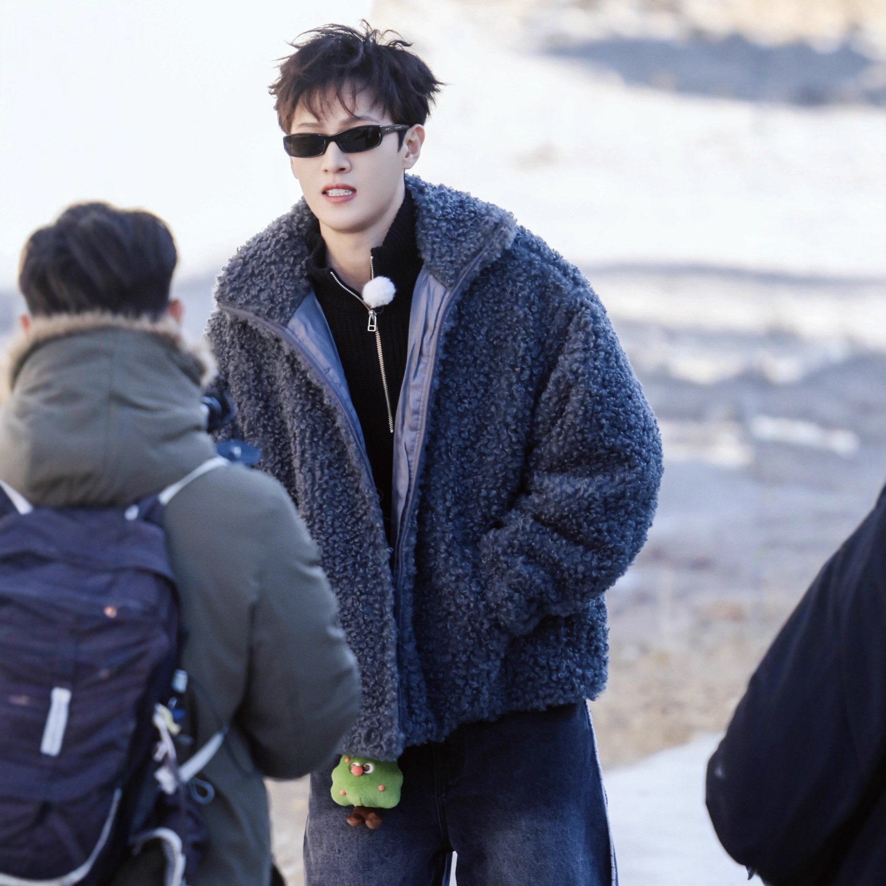 杨幂李昀锐同款立领羊羔绒外套25AW新款宽松加厚保暖拉链夹克棉服