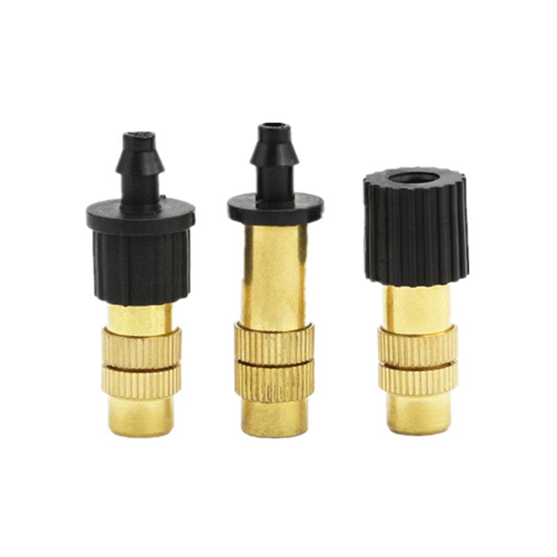 Riego agrícola que ahorra agua, pulverización de cobre ajustable, césped de jardinería de una sola pulverización, se puede cerrar la boquilla de cobre, montaje de la boquilla de atomización