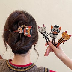 創意的な猫のねじりは新型の高級感の後頭部を挟みます。