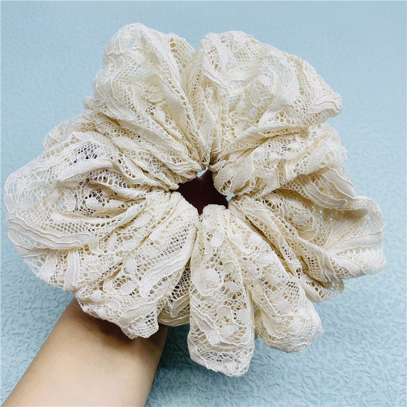 Simple Style Solid Color Cloth Lace Hair Tie 1 Piece display picture 4