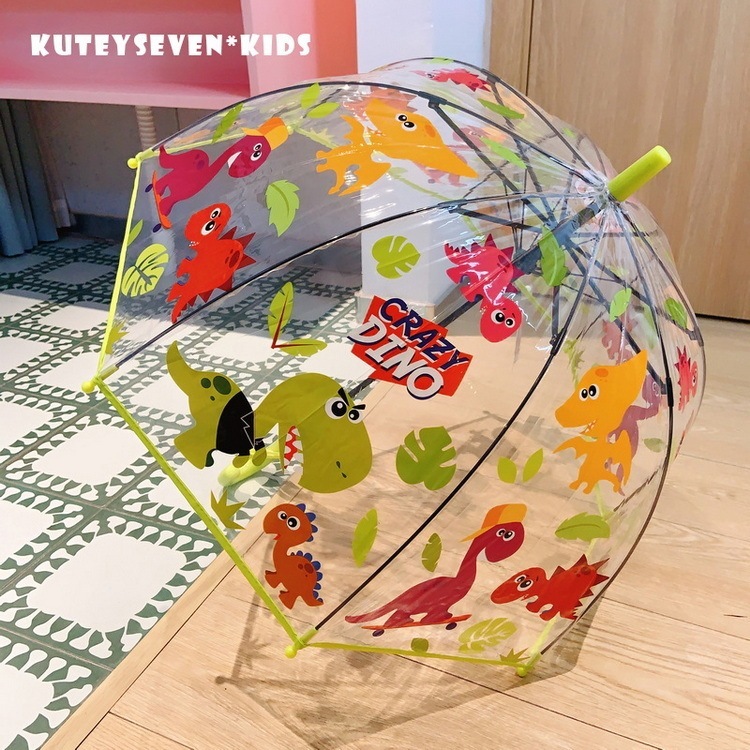 Marine Dinosaur Children's Cartoon Transparent Umbrella Thickened Automatic Boys and Girls Kindergarten School Baby Umbrella with Famous Brand Marine Dinosaur Children's Cartoon Transparent Umbrella Thickened Automatic Boys and Girls Kindergarten School Baby Umbrella with Famous Brand