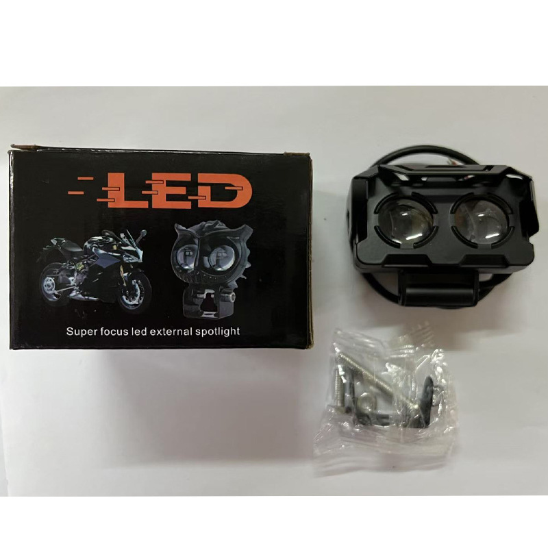 Lámparas de doble reflector de motocicleta de alto brillo remoto impermeable reforma de luz intensa pavimentación del faro auxiliar