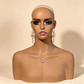 非洲假发展示模特头欧美化妆半身PVC头模双肩道具Mannequin Head