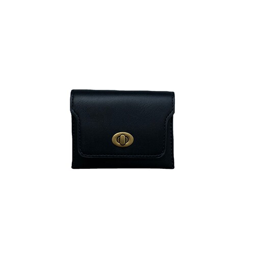 Korean version ins simple card holder coin purse small bag multi-compartment lock card holder texture mini storage bag