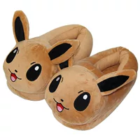 Мужские зимние плюшевые тапочки в стиле Иви (Eevee), кристально-мягкий ворс, единый размер 28×15×8 см