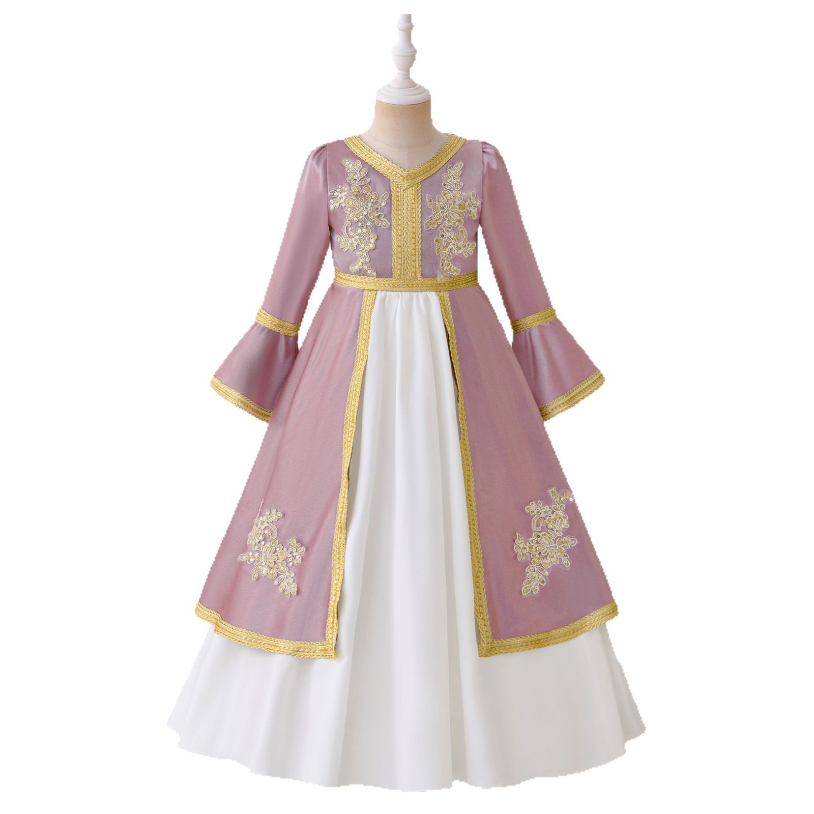Comercio exterior vestido infantil vestido de niña pequeña ropa de vestir vestido de estampado floral inferior vestido vestido de princesa de fiesta infantil