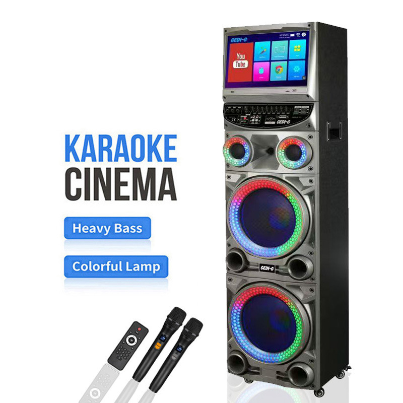 新款广场舞音响可触摸显示屏You tube视频移动KTV户外K歌演出音箱