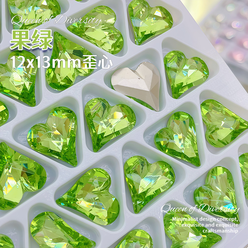 12*13mm 과일 녹색 카드 슬롯 비뚤어진 중앙