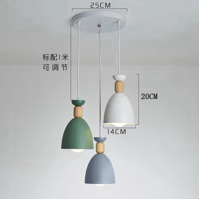 Araña de comedor, barra de bar simple moderna de tres cabezas, mesa de comedor creativa, dormitorio, personalidad, sala de estar, comedor, iluminación nórdica atmosférica