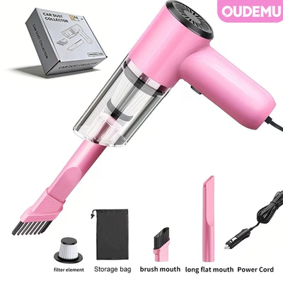 Handheld Mini Car Vacuum Cleaner, Tozsoranlar - pink-7