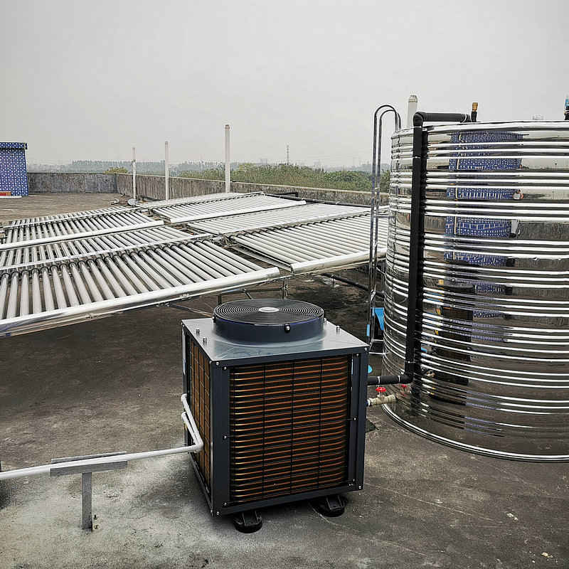 批发空气能热泵平板太阳能热水器保温水箱商用太空能热水系统节能