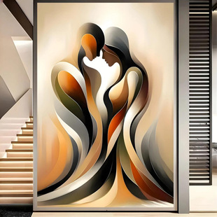 R 11482 Abstract love canvas wall art ������������b�