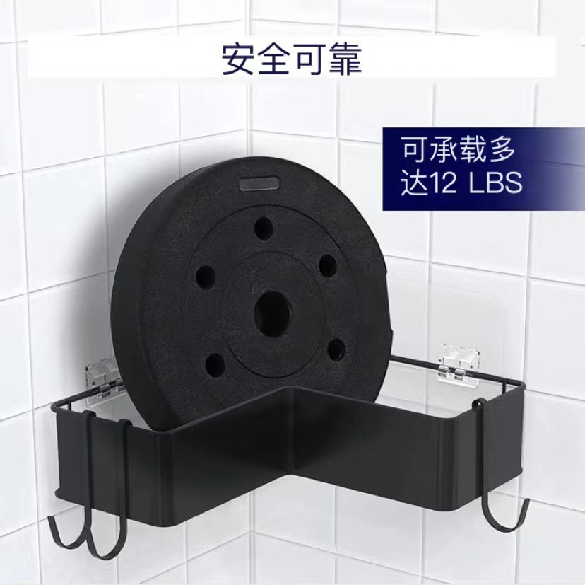 Amazon estantes de pared sin perforación estantes de baño estantes de drenaje estantes de almacenamiento estantes de artículos de baño triángulo esquina de pared