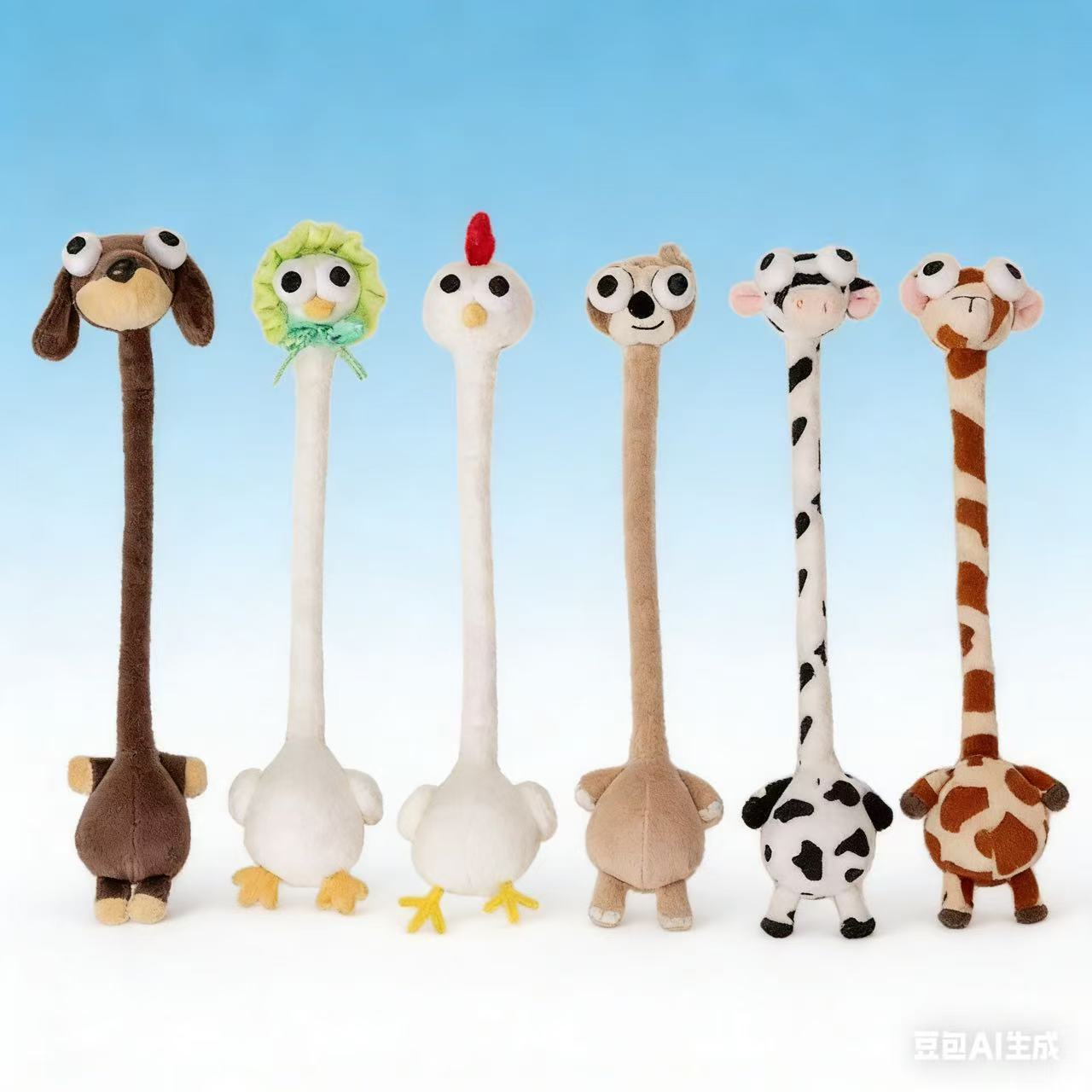Cute Evil Animal Neck Pendant, Funny Plush Toy, Birthday Gift, Decorative Doll, Adorable