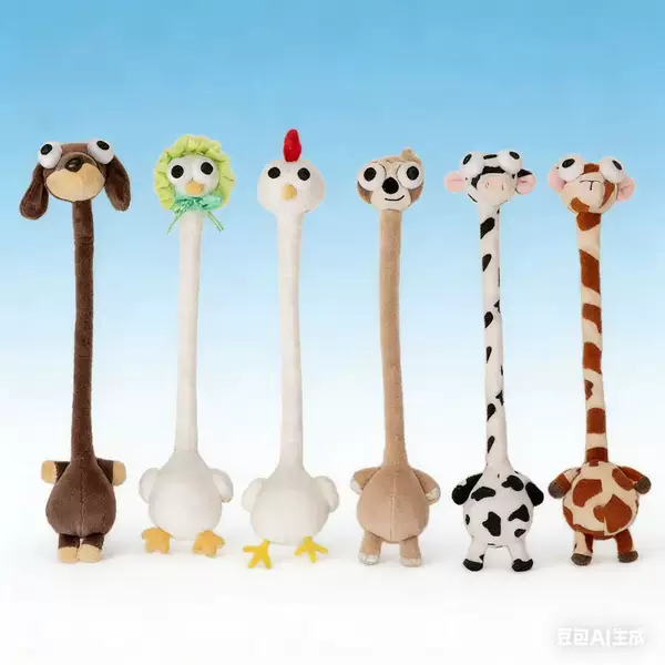 Cute Evil Animal Neck Pendant, Funny Plush Toy, Birthday Gift, Decorative Doll, Adorable