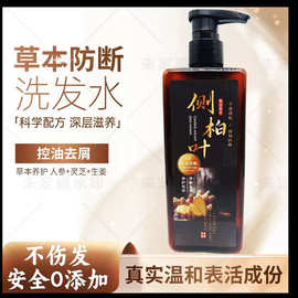 侧柏叶姜何首乌洗发水防黑发纯植物脱调理头皮控油固发去屑洗发露