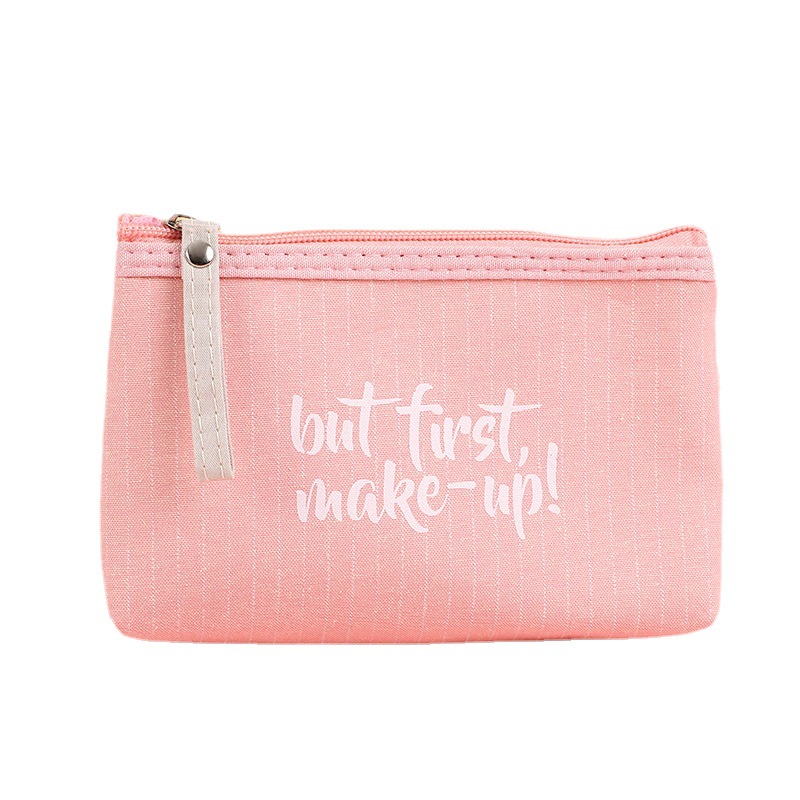 [Ventas directas de fábrica] diario simple carta bolsa de cosméticos portátil auricular bolsa de almacenamiento de monedas bolsa de viaje del estudiante
