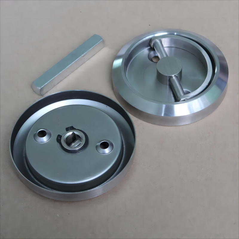 Personalizado 304 acero inoxidable invisible anillo de tracción cerradura de mano redonda oculta puerta de fuego hidrante de soporte de puerta cerradura