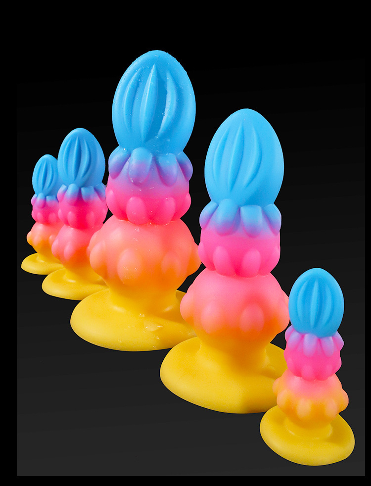 Jiuai Silicone Dildo for Adults, Small Anal Plug Style, Colorful Silicone — detail image 29
