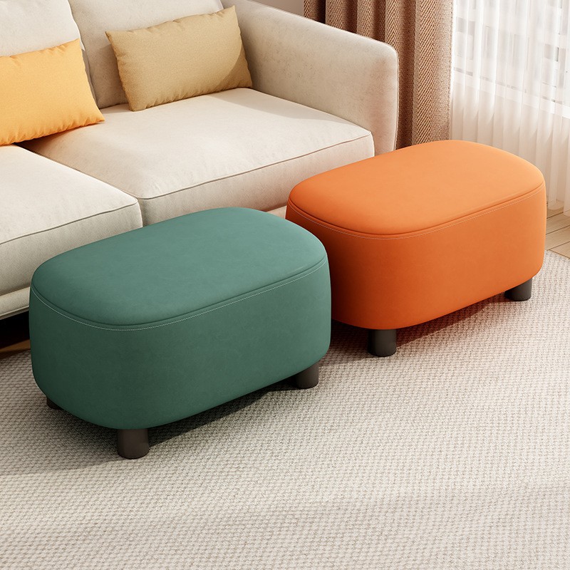 Small Stool, Bench, Household Sturdy Low Stool, Solid Wood Living Room Sofa Stool, Light Luxury, Not Tired after Sitting for a Long Time, Shoe Changing Stool