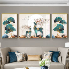 轻奢北欧客厅装饰画现代简约抽象壁画沙发背景墙大气墙画三联挂画