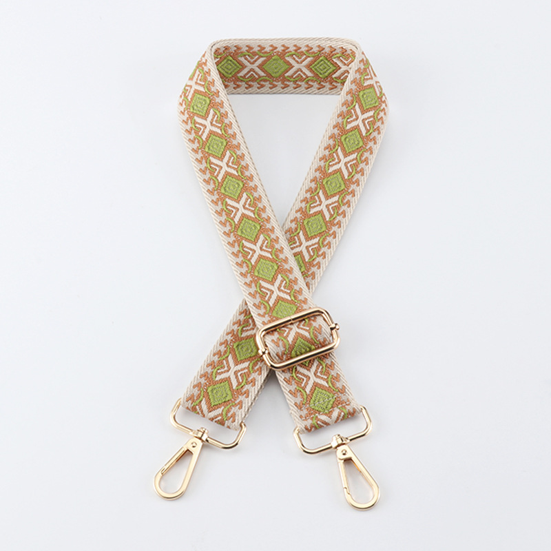 New Jacquard Bag Strap 3.8cm Bag Accessories Shoulder Strap Adjustable Single Shoulder Crossbody Women's Bag Replaceable Long Strap_voghion.com