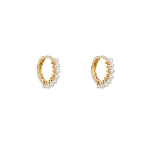 ins cold style simple light luxury zircon earrings temperament high-end pearl earrings women's retro ear jewelry wholesale