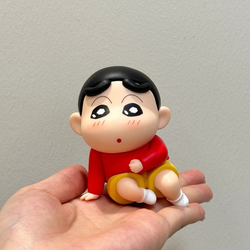 蜡笔小新蜡笔小新跌倒屁屁小新手办卡通可爱动漫潮玩公仔桌面摆件|undefined