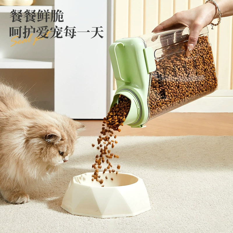 Прозрачный резервуар для домашних животных новый устойчивый к падению резервуар для хранения зерна пластиковый двухслойный герметичный резервуар для хранения зерна