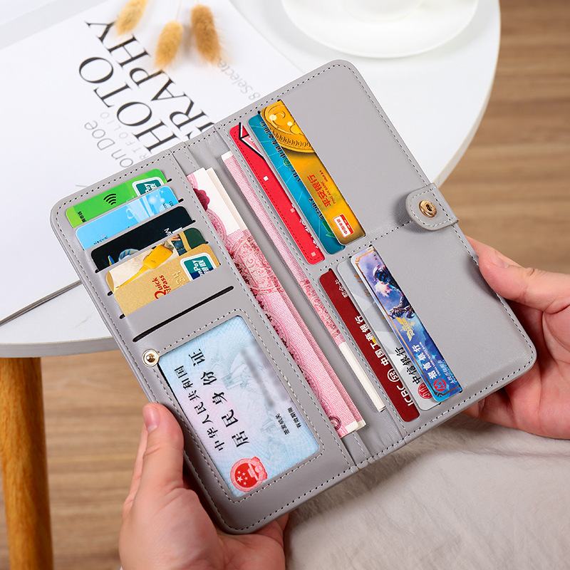 Comercio exterior transfronterizo de moda larga billetera de cremallera de gran capacidad bolsa de tarjetas bolsa de documentos bolsa de billetera