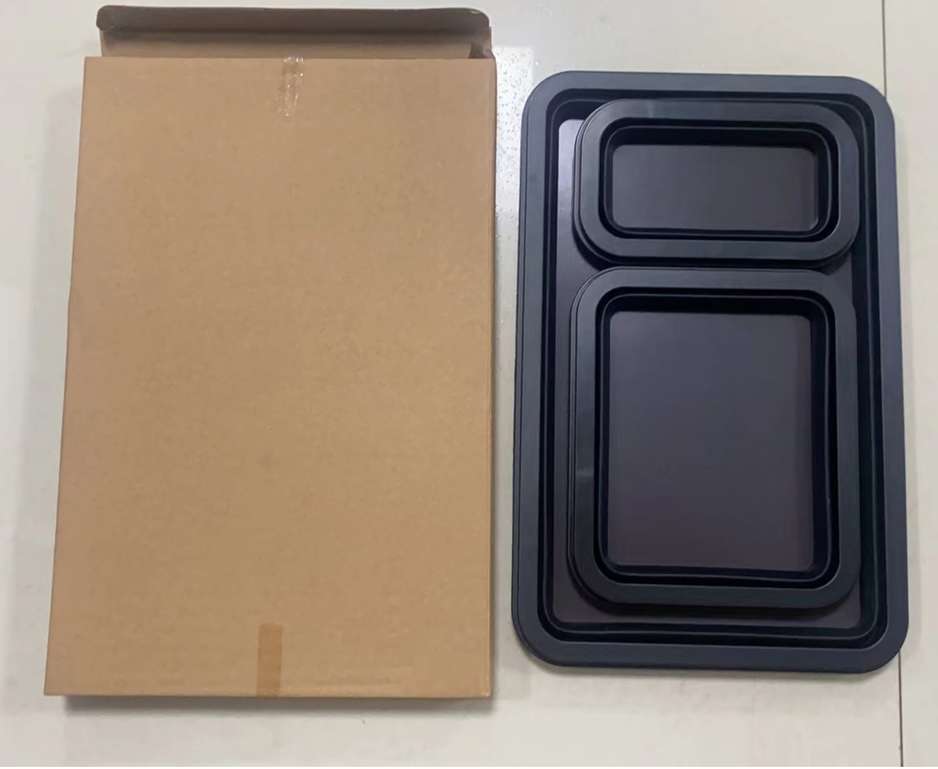 접이식 트레이 3종 세트(블랙)