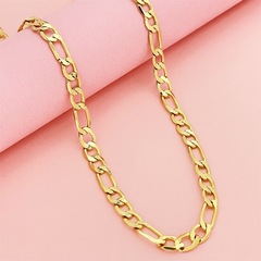 メーカー直販銅メッキ真空メッキ24k金6mm 3対1男女共通幾何学欧米熱売