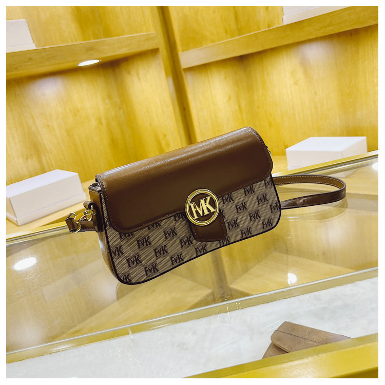 Borsa a tracolla Nicchia di personalità Nuova borsa a tracolla abbinata a colori con stampa retrò di alta qualità Borsa da donna per pendolarismo quotidiano_voghion.com