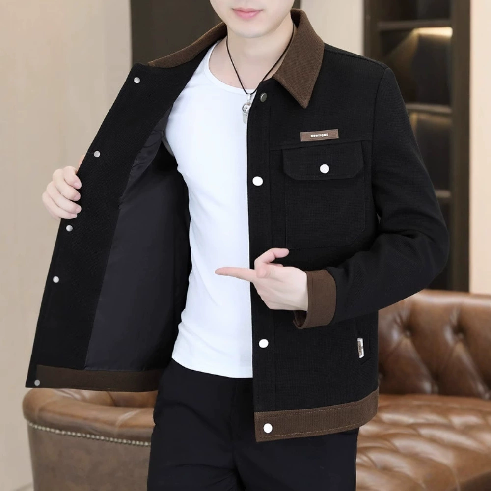 Теплая элитная демисезонная универсальная куртка, slim fit