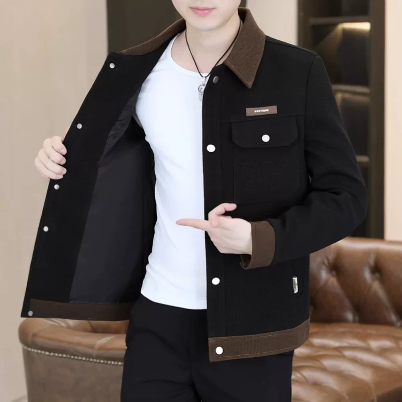 Теплая элитная демисезонная универсальная куртка, slim fit