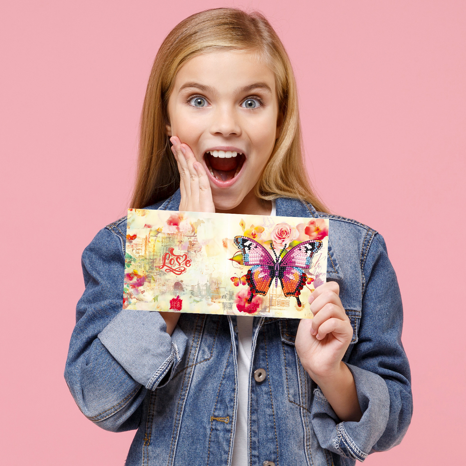 Productos periféricos para pintura de diamantes transfronterizos, tarjetas de felicitación DIY hechas a mano, pegatinas de diamantes navideñas, manualidades exclusivas con diamantes de imitación con temática de dibujos animados, disponibles para venta al por mayor.