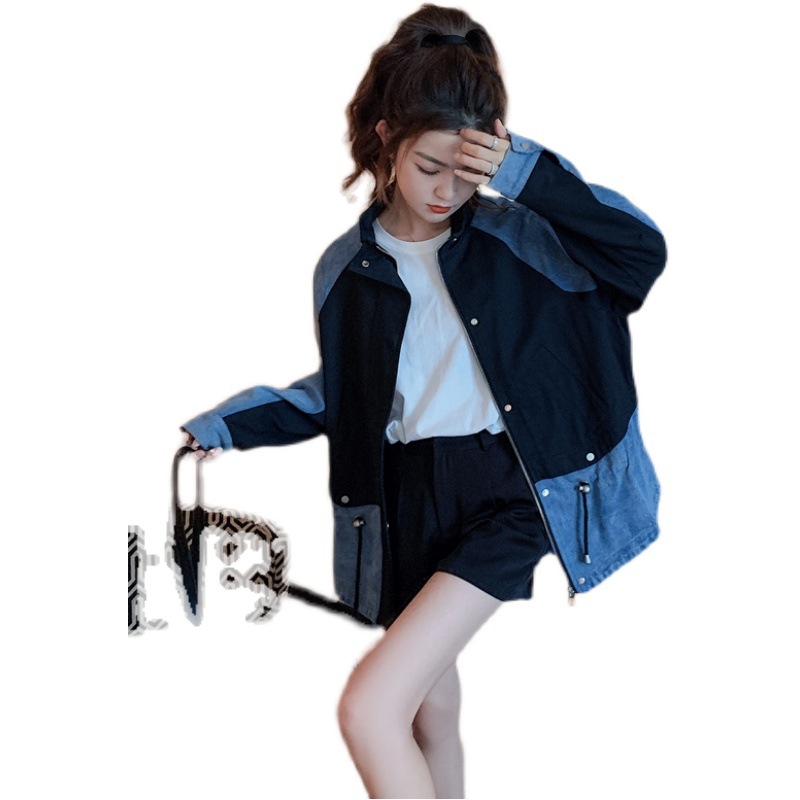 Real Shot of 2024 Veste en jean décontractée pour femme au printemps, petite taille, sensation haut de gamme, super beau haut de rue explosif_voghion.com