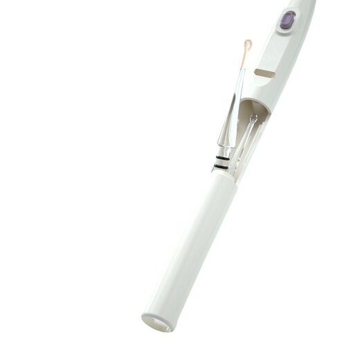 Illuminated ear spoon baby soft tip visual earwax scoop kit ear cleaning tool with light glowing ear spoon