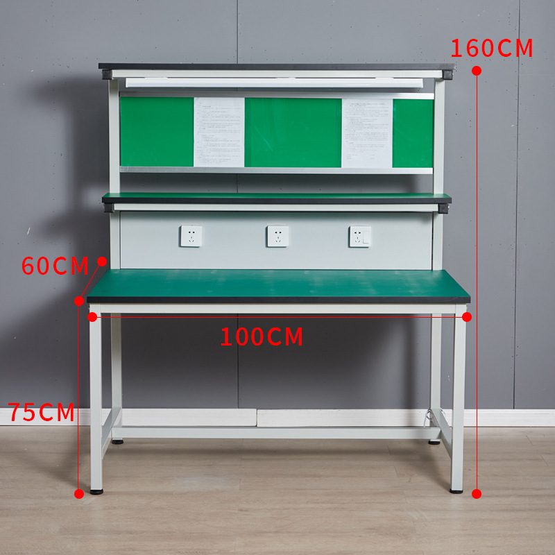 mesa de trabajo antiestático con lámpara de fábrica máquina de moldeo por inyección de línea de ensamblaje mesa de inspección de mesa de mantenimiento de teléfonos móviles mesa de trabajo