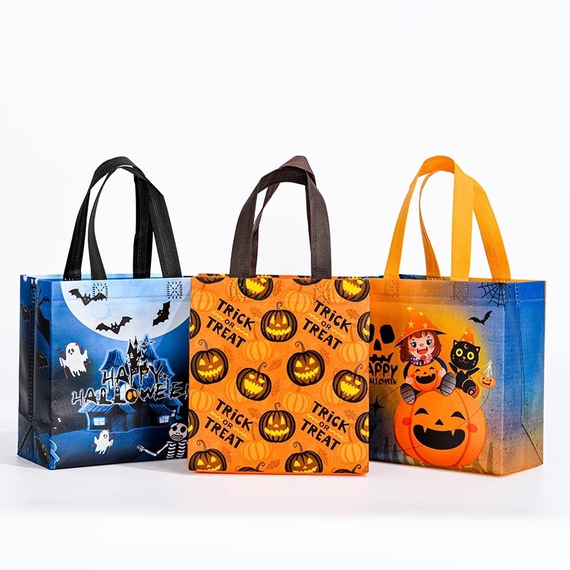 クロスボーダーハロウィン不織布バッグカボチャコウモリゴーストハロウィンキャンディ包装ポータブル防水子供のギフトバッグ|undefined