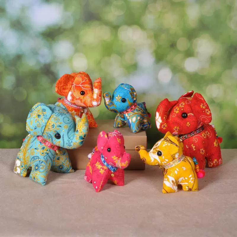 Тканевая кукла среднего размера, счастливый слон, декоративное украшение, красочная детская игрушка, Таиланд, Банан, подарок для путешествий