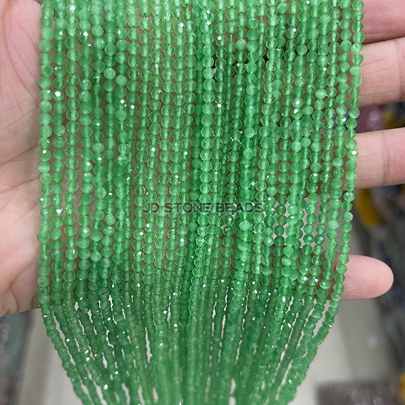 Dark green cat eye stone