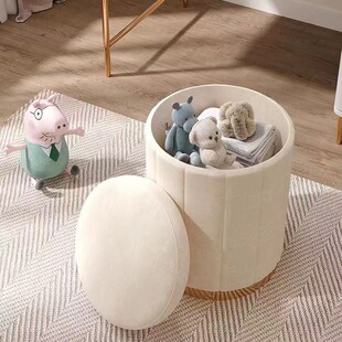 Makeup Stool Household Dressing Table Stool Storage Round Stool Light Luxury Simple Dressing Nail Beauty Special Round Stool