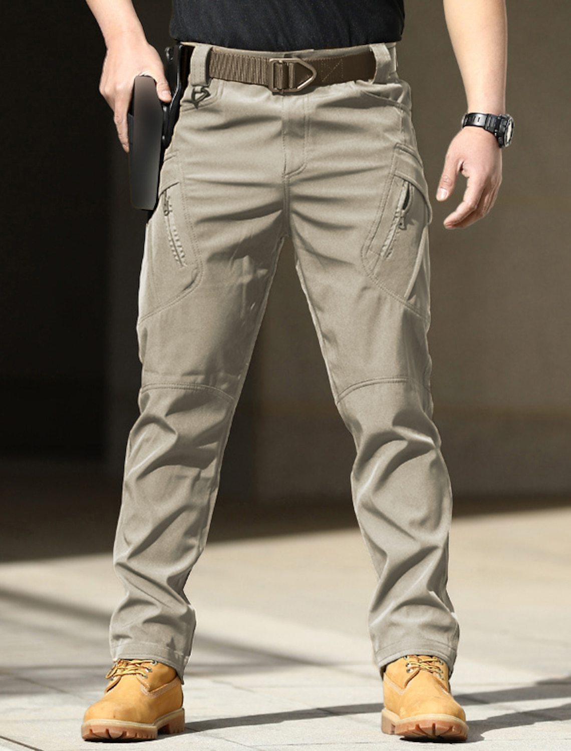 Pantalones casuales al aire libre para fanáticos militares, monos, chaquetas de primavera y otoño sueltas rectas, pantalones de montañismo tácticos elásticos y transpirables