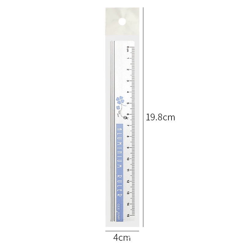 Metal ruler for elementary school students stainless steel, 15cm, wholesale